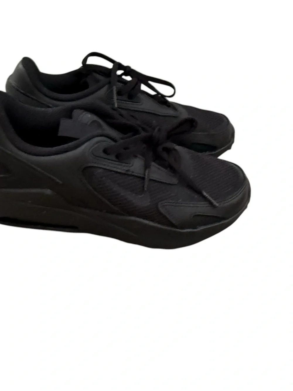 Nike Kids All-Black Mesh Lace-Up Sneakers